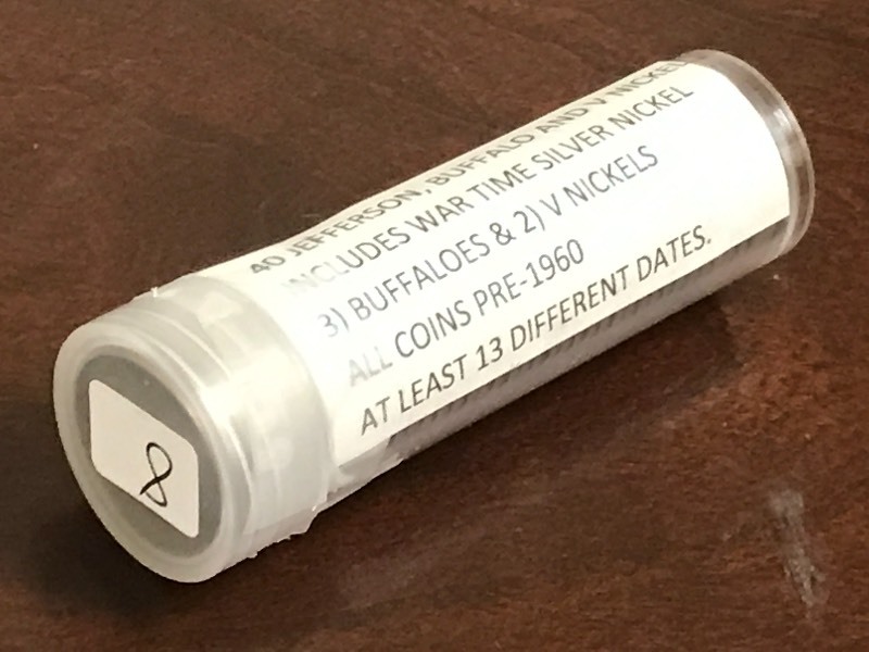 Roll Of (40) Jefferson  Buffalo  V-Nickels