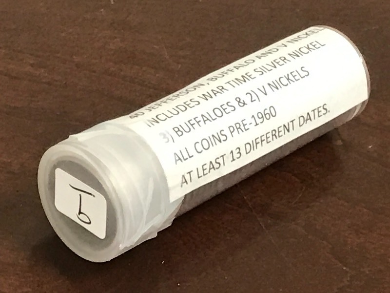 Roll Of (40) Jefferson  Buffalo  V-Nickels