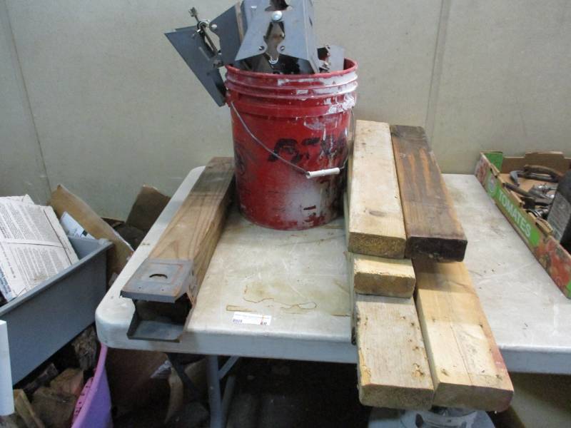 Sawhorse brackets and wood
