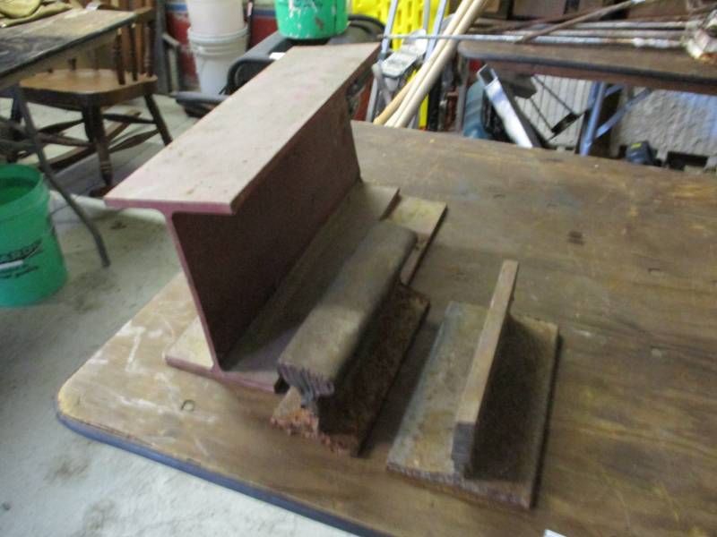 Heavy duty steel i beam pieces
