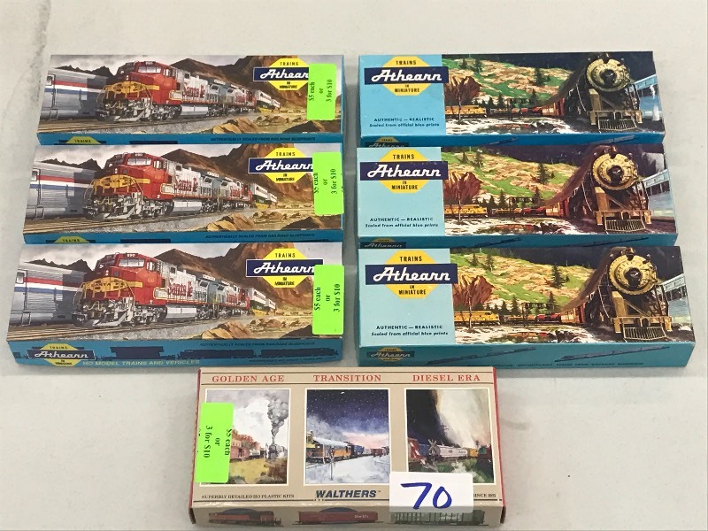 (7) HO Scale Model Train Kits--Se...