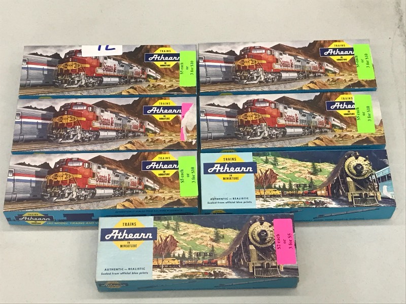 (7) HO Scale Model Train Kits--Se...