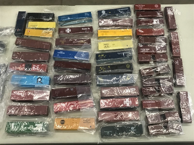 Box Full Of New HO Scale Model Tr...