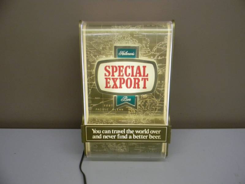 lot 32 image: SPECIAL EXPORT LIGHTED BEER SIGN - WORKS - APPROX 11 BY 15 - SEE PICTURES