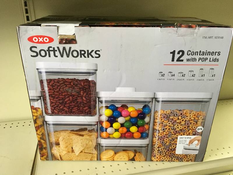 lot 39 image: Oxo 12 Pc. Containers W Pop Lids, Retail $79.99