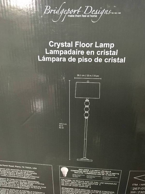 Bridgeport Designs Crystal Floor Lamp Retail 69 99 September Overstocks And Shelf Pulls 4 K Bid