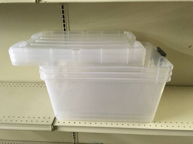 lot 38 image: 3PK Storage Totes, Retail $14.99