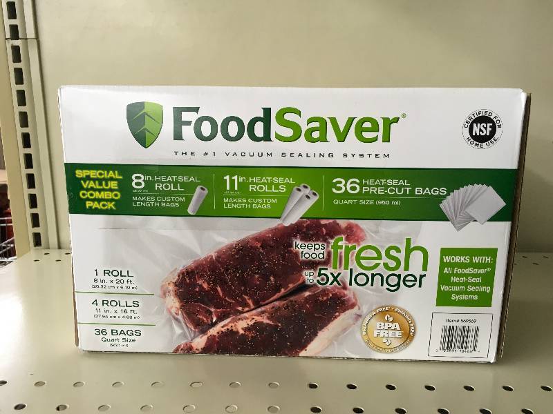 lot 51 image: Food Saver 36-1QT1-8X20 BagsRolls, Retail $39.99