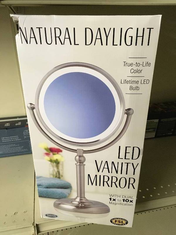 lot 56 image: Sunter LED Vanity Mirror, Retail $19.99