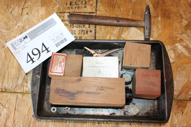 Metal Letter Punch Sets w Hammer, Hardware