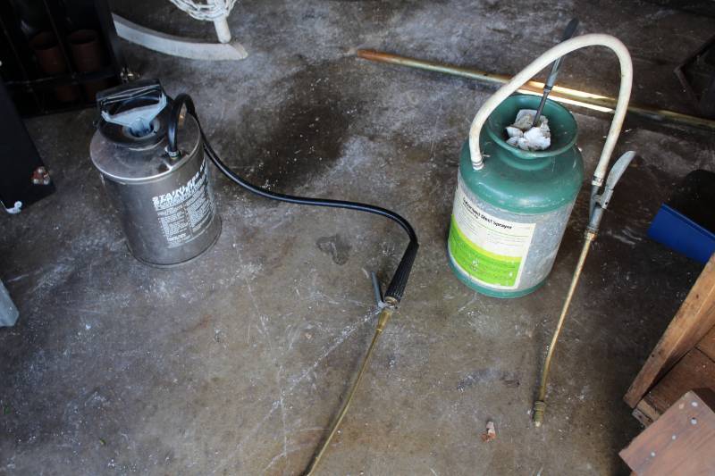 Lot of (2) 1-Gallon Stainless SteelGalvanized Steel Sprayers
