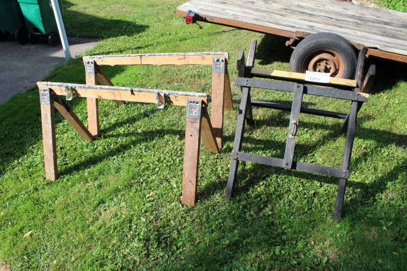 Lot of (3) Sawhorses