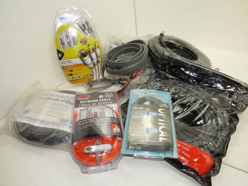Lot of Assorted Cables many different kinds and lengths