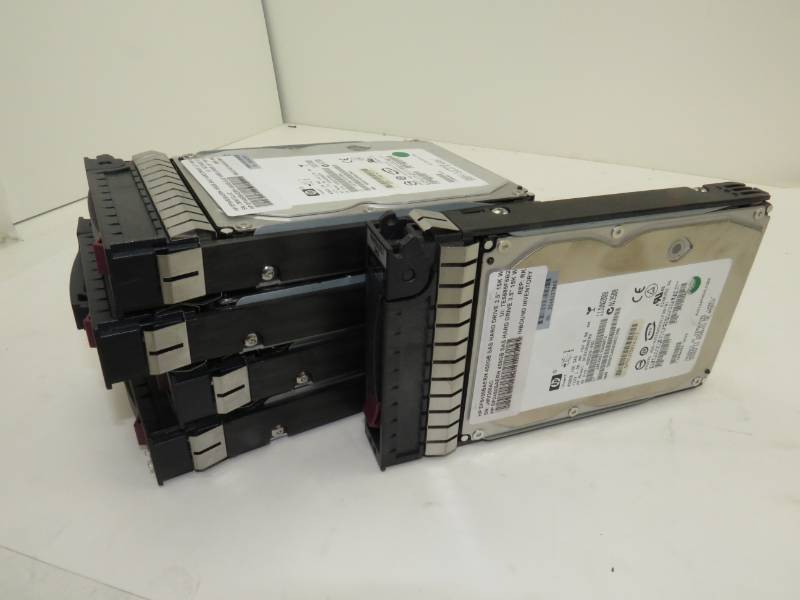 Lot of 5 HP Server hard drives 450GB at 15,000 RPM
