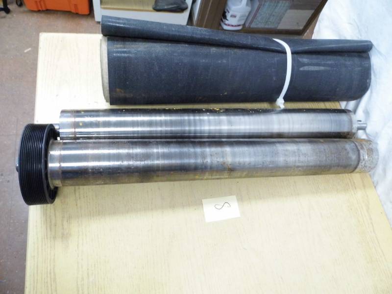 lot 8 image: Metal Rollers w Conveyor Fabric