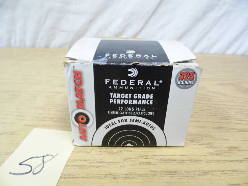 lot 58 image: Federal 22 LR Ammunition