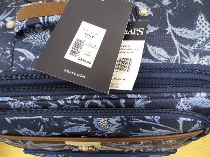 chaps saddle haven luggage navy floral