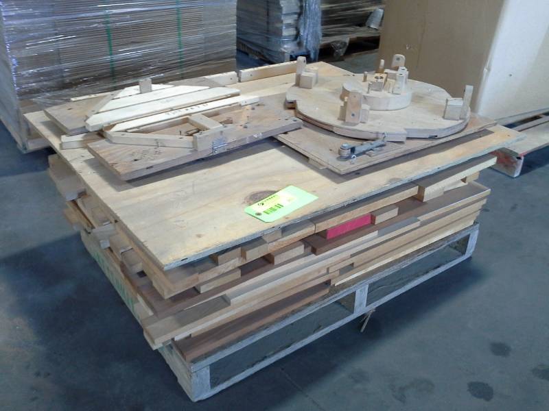 lot 2030 image: Pallet of Wood with Jig Items