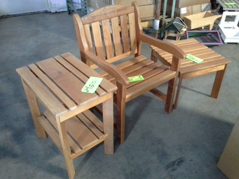 lot 2101 image: Chair and Two End Tables