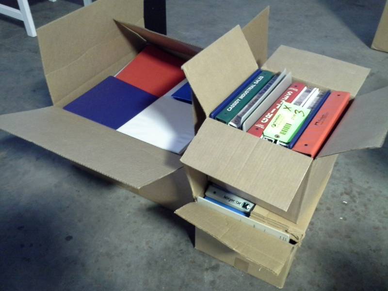 lot 2109 image: Three boxes of 3-Ring Binders