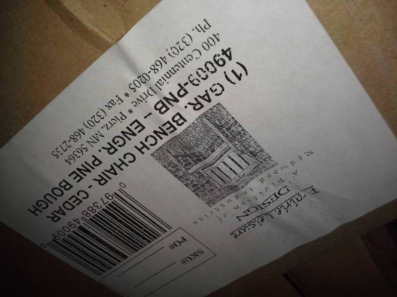 lot 2115 image: Spanish Cedar Pine Cone Design Garden Chair