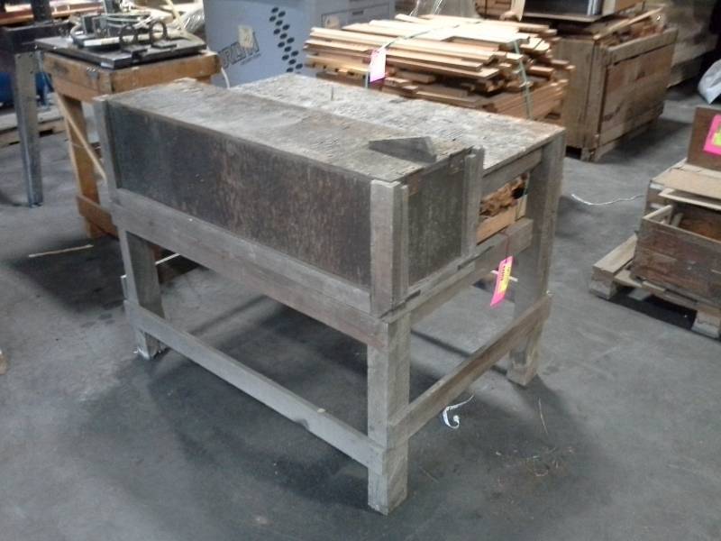 lot 2255 image: Wooden Table with Storage