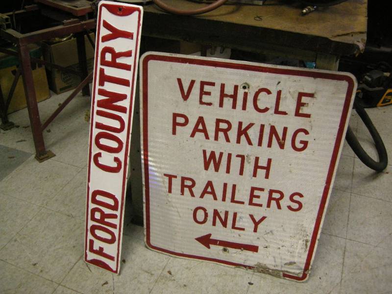 lot 49 image: 2 Metal Signs