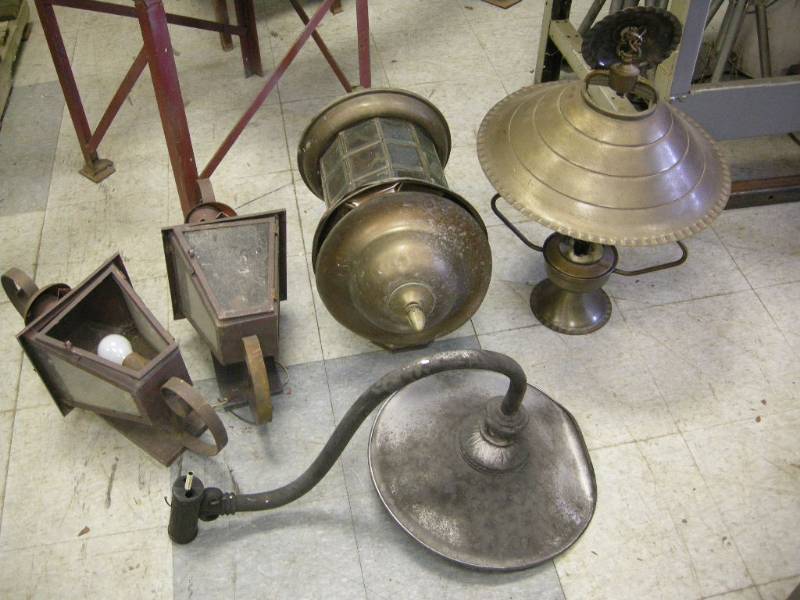 lot 57 image: Vintage Electric Light Fixtures