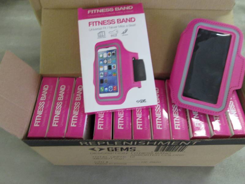 Case of 48 Gems Fitness Bands in Pi...