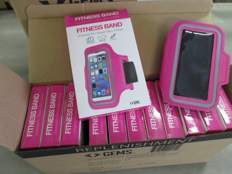 Case of 48 Gems Fitness Bands in Pi...