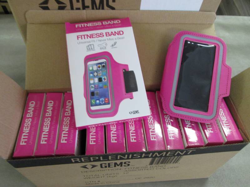 Case of 48 Gems Fitness Bands in Pi...