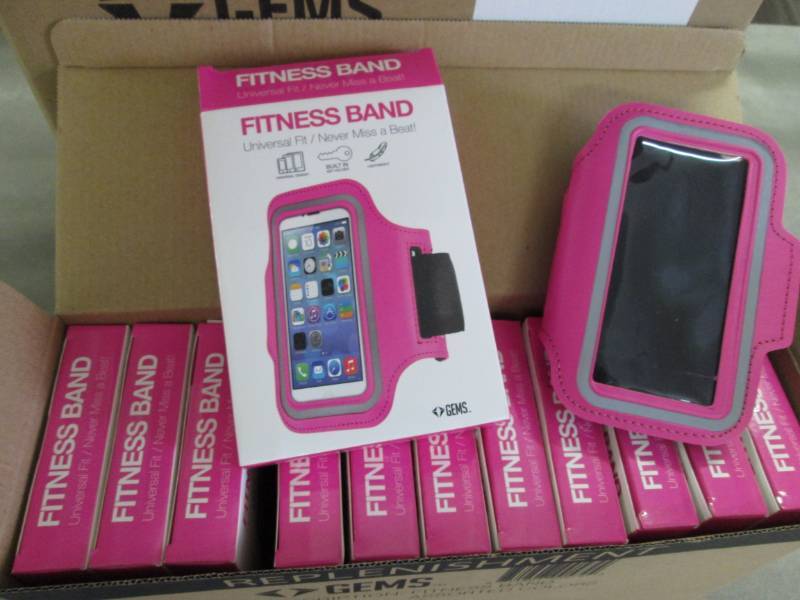 Case of 48 Gems Fitness Bands in Pi...