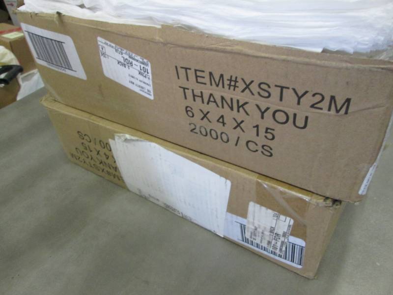 2 Boxes 6 x 4 x 15 Thank You Sho...