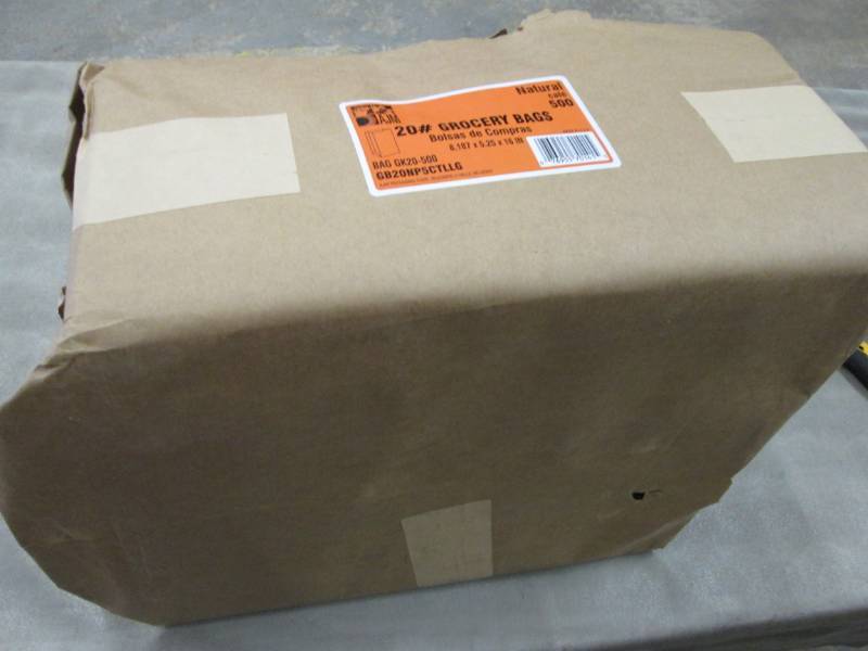 Pkg of 20# Grocery Bags Natural 500...