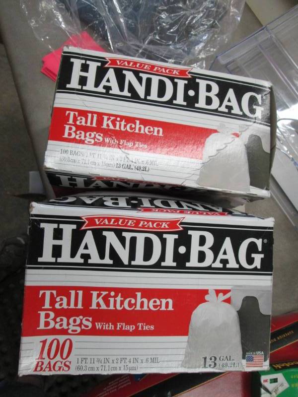 2 Open Boxes of Tall Kitchen Bags ...