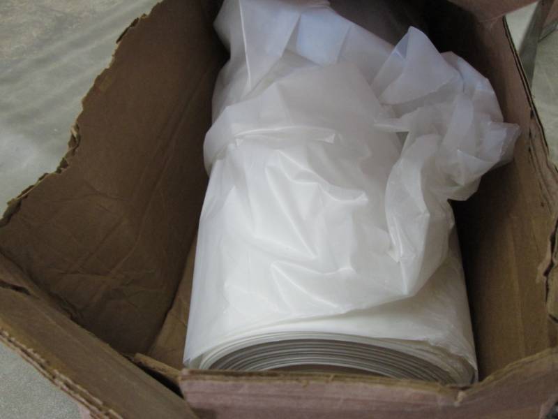 Open Roll of 60 Gallon Trash Liners...