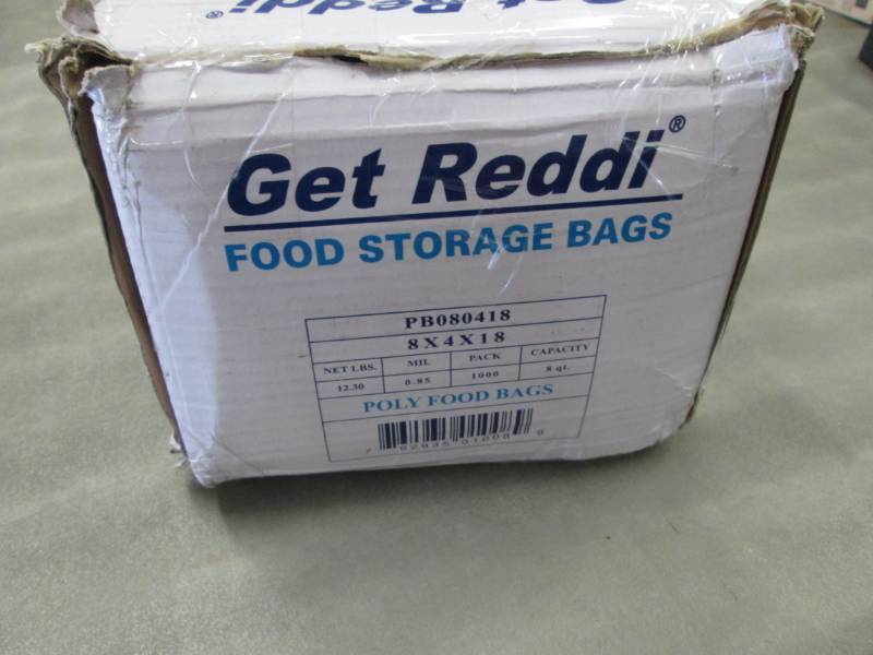 Box of Poly Food Bags 8x4x18 1000ct...