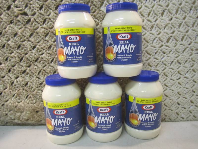 lot 50 image: 5 Jars of Kraft Real Mayo Best by M...