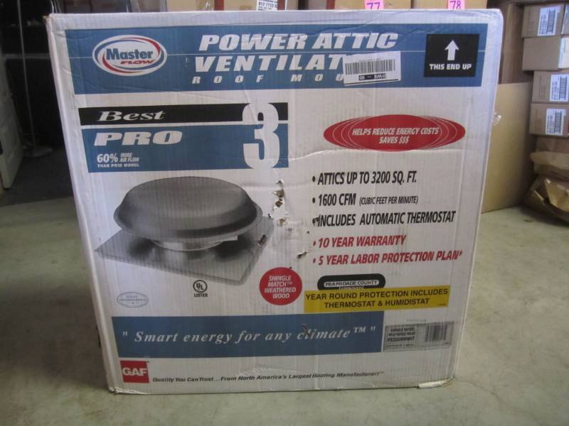 lot 53 image: Master Flow Power Attic Ventilator ...