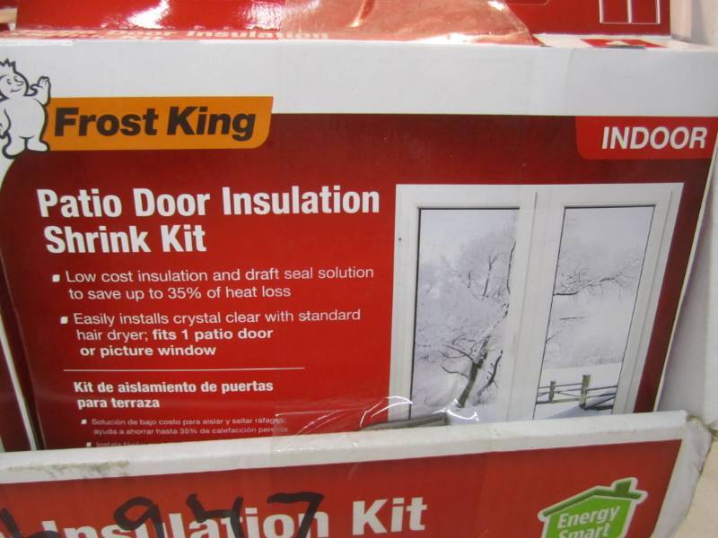 lot 66 image: Case of 26 Frost King Patio Door In...