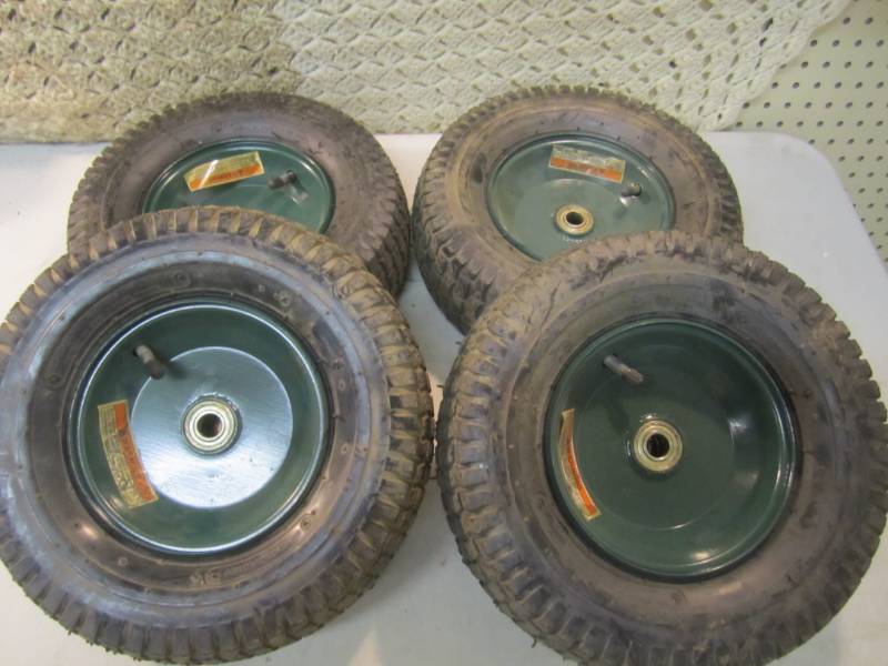 lot 67 image: Lot of 4 Utility Cart Wheels  FDS...