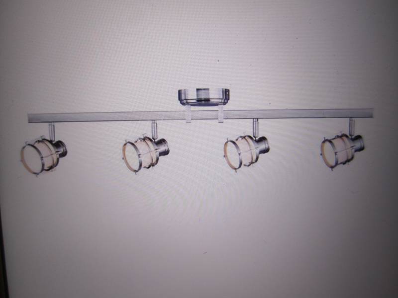 lot 76 image: Hampton Bay 4-Light Pewter Intergra...