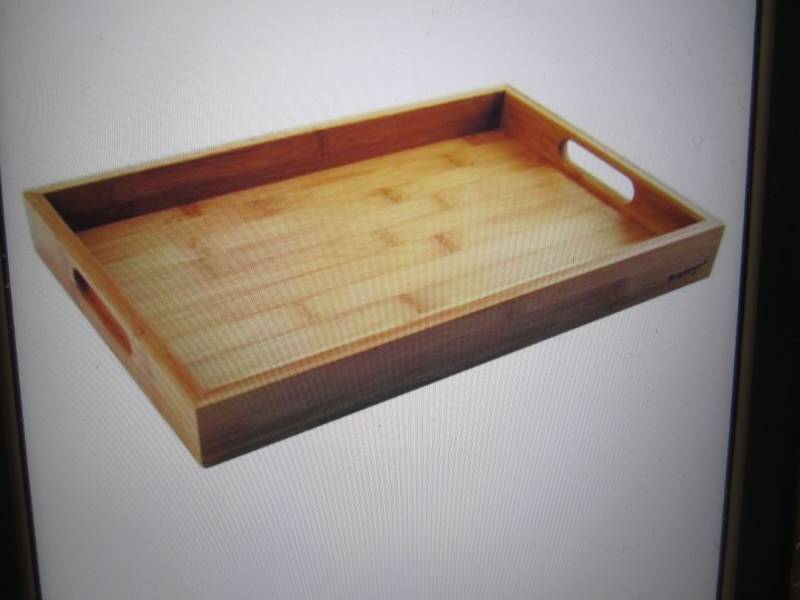 lot 84 image: Lot of 5 Bamboo Trays 9 x 14  Ret...