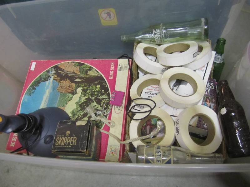lot 110 image: Lot of Misc in Large Tote with Lid ...