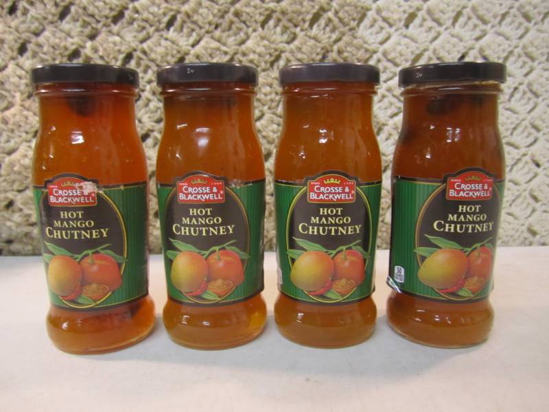 lot 123 image: 4 Jars of Hot Mango Chutney Best by...