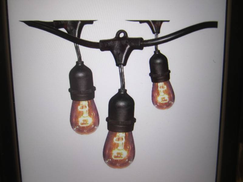 lot 138 image: Hampton Bay 12-Light 24 foot Black ...