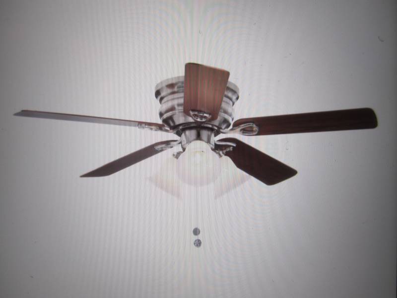 lot 140 image: Clarkston 44 Indoor Brushed Nickel...