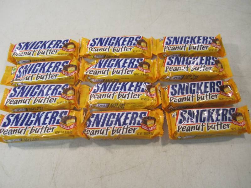 lot 193 image: 12 Snickers Peanut Butter Best by O...