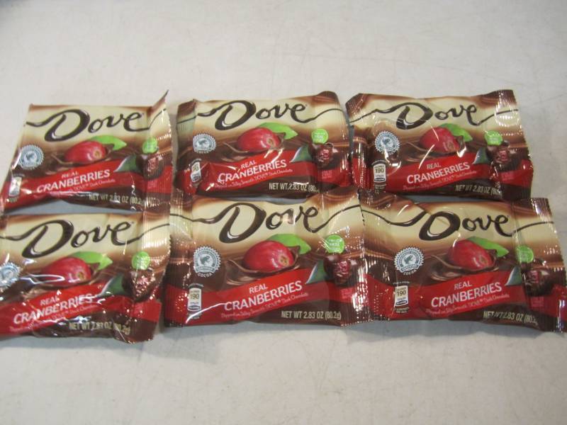 lot 219 image: 6 Bags of Dove Chocolate Dipped Rea...