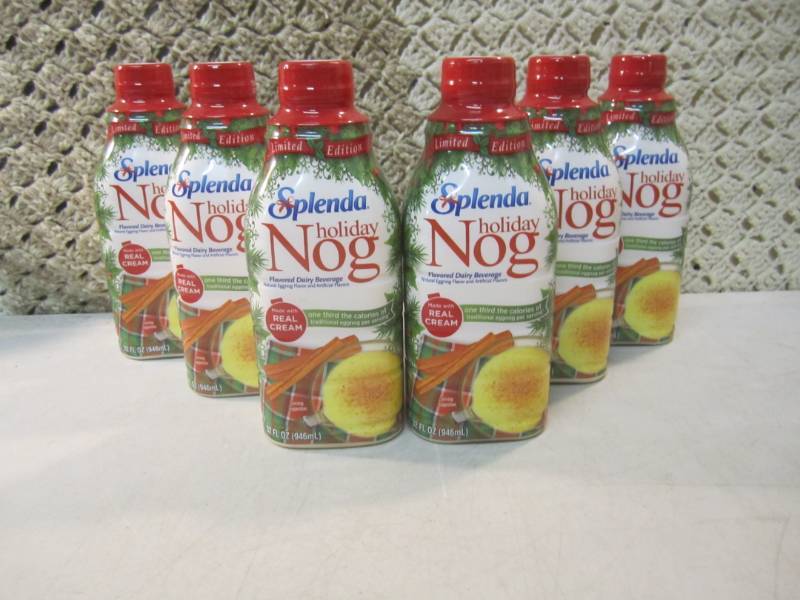 lot 230 image: 6 Bottles of Splenda Holiday Nog Be...
